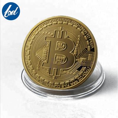 China Best Selling Gold Plated Bitcoin Collectible Gold Coin From China Coin BitCoin Art Collection Gift for sale