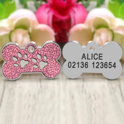 China China Hot Selling Cheap High Quality Stainless Steel Pet Tags Customized Logo Dog Bone Shapes OEM Pet ID Dog Tags for sale