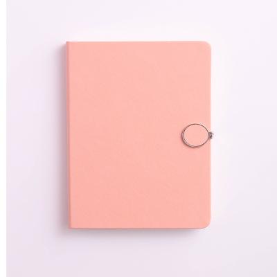 China Hot Selling Office Limit Notebook PU Leather Cover Custom Pink Pink Black Notebook A5 Cover With Metal Accessory for sale