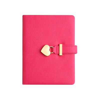 China Portable Leather Heart Stationery PU Business School A6 Pocket Accessory Notebook for sale