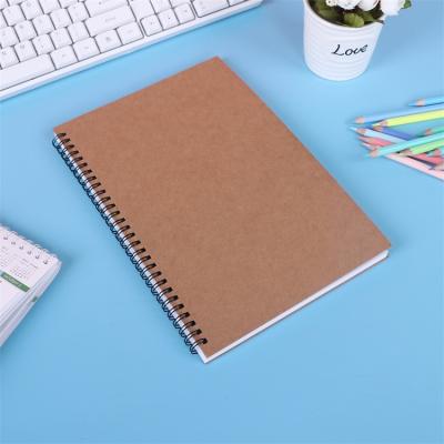 China Spiral hotsale printed logo customized 2023 wholesale small kraft paper a5 cover journal notebook for sale