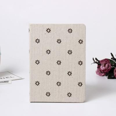 China Fabric 2022 A6 Custom Plain Blank Cover SEWING Diary Canvas Blank Sewing Notebook for sale