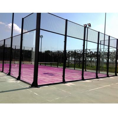 China 17mm Tempered Glass China Padel Tennis Court Professional Construction And Resurfacing for sale