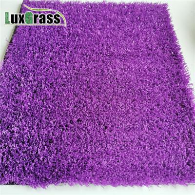 China Luxgrass Residential Rainbow Kids Playground Lawns Purple Artificial Turf For Kids for sale