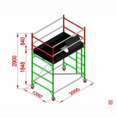 중국 Outdoor Building Construction High quality mobile tower construction platform aluminum scaffoldings aluminum scaffold 판매용