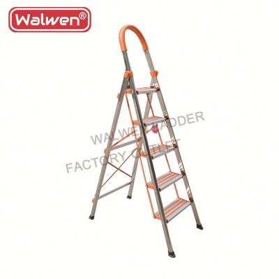 China Folding Ladders attic step ladder adjustable height step stainless steel folding ladder for painting for sale