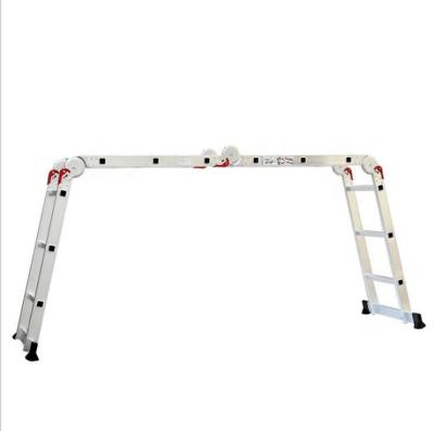 Китай Folding Ladders 4*4 steps 4.7m small hinges joints aluminium aluminum steps ladder aluminium multi-function ladder multipurpose ladder продается