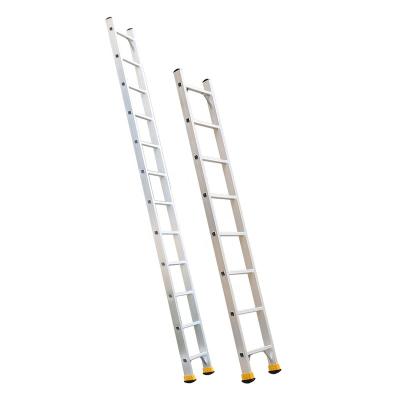 China Folding Ladders Best sale 2.4m horizontal climbing Aluminum Single step industrial ladder for sale