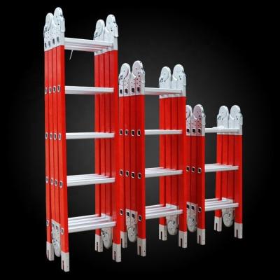 China Folding Ladders cheap&safety two-sided folding telescopic multipurpose insulated ladder for sale