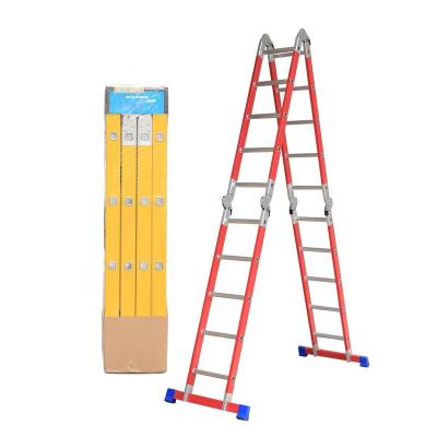 China Folding Ladders Good Quality Customization Safety Purpose Portable Folding fiberglass Step Ladder for sale