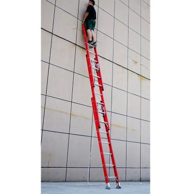 China Folding Ladders 3*18 steps 16.2m Fiberglass Triple Extension Ladder for sale