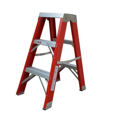 China Folding Ladders China factory cheap insulated 4 step fiberglass A frame folding lidl ladder en venta