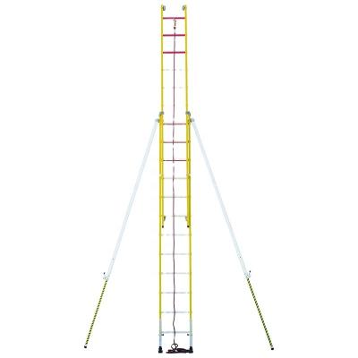 China Folding Ladders High Quality Customized with Supporting Pole Fiberglass Extension Ladder fiberglass ladder for sale