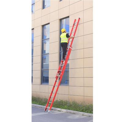 China Folding Ladders Anti-skid emergency escape frp extension step ladder fiberglass telescopic stair for sale