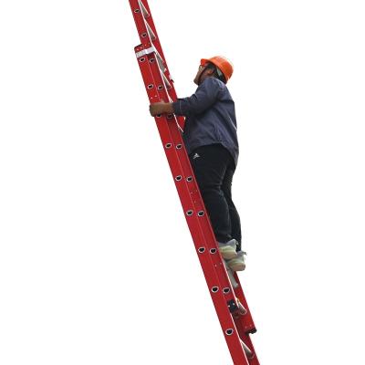 China Folding Ladders China Factory High Quality Competitive Price Compact Fiberglass Extension Ladder for sale