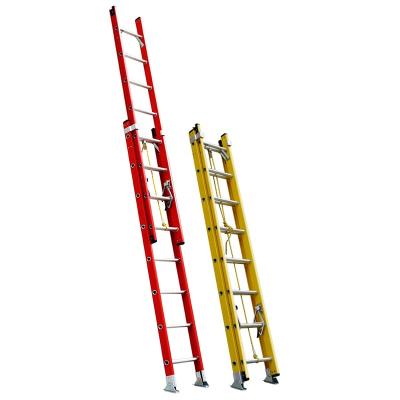 China Folding Ladders New Style Insulation Fiberglass Extension Ladder for electrical work for sale