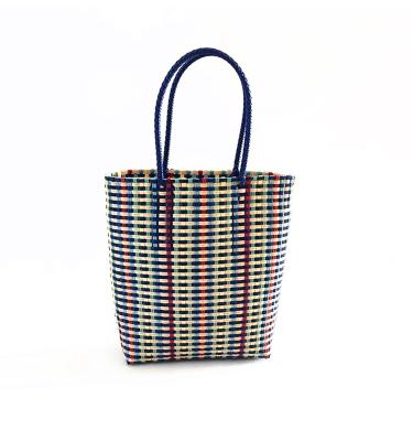 China Durable Wholesale Handmade Weave Plastic Shopping Handbag for sale