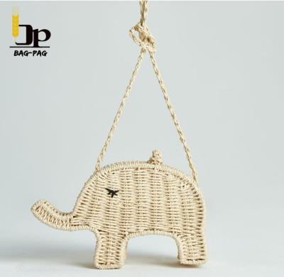 China 100% New Style Child Paper Straw Bags Elephant Straw Beach Bag Eco-friendly Kids for sale