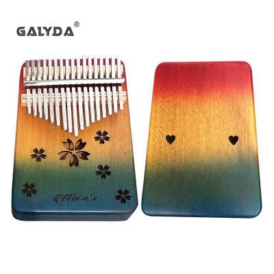 China Factory Wholesale Cheap Price Mahogany Wood Drum Piano Kalimba 17 Handmade Mahogany Key for sale