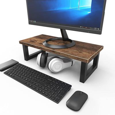 China Detachable Computer Monitor Riser Stand Up Ergonomic Wooden Desk Riser Office Storage Desk Organizer for Laptop for sale