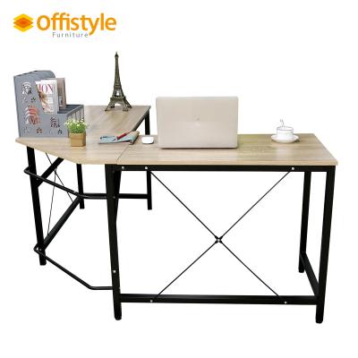 China Modern Cheap L Shaped Office Furniture Computer Notebook Desk for sale