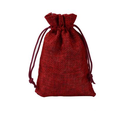 China Reusable High Quality Good Permeability Burlap Gift Multicolor Canvas Pouch for sale