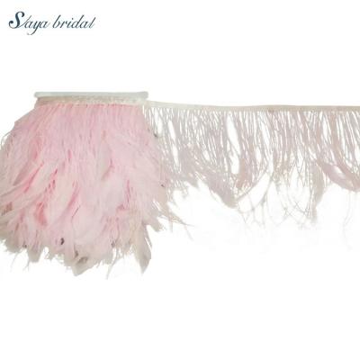 China Wedding High Quality Handmade Ostrich Long Feather For Wedding Dress for sale