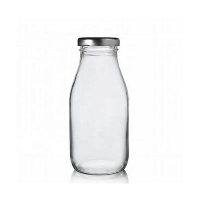 China 300ml Beverage Sounder Echo Friendly Flat Round Single Empty Squeeze Fruit Juice Glass Bottle for sale