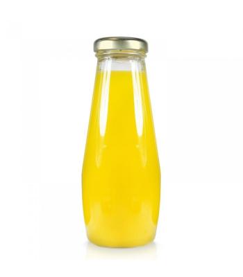 China OEM 250ml Beverage Fruit Juice Beverage Clear Glass Bottle for sale