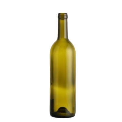 China Good quality 750ml empty beverage colored round glass wine bottle liquor bottle factory wholesale for sale