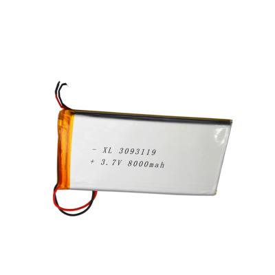 China Toys 8000mAh PL3093119 3093119 large capacity lithium polymer battery 3.7v lithium battery rechargeable tablet battery for sale