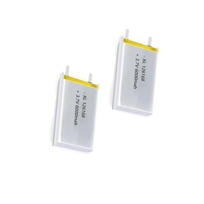 China Model Aircraft Power 6000mah 126168 3.7v Rechargeable Rich Lithium Polymer Ion Battery for sale