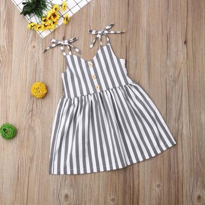 China Kids Casual Party Summer Stripe Sleeveless Cute Casual Dresses for sale