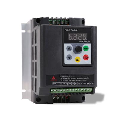 China 220v single phase input 1.5kw 2hp Vfd variable frequency drive inverter 220v three phase output 150 115 150 mm for sale