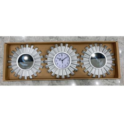 China CREATIVE plastic quartz clock with date and day display for sale