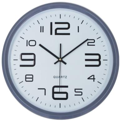 China OEM Acceptable Plastic Clock 14inch 3D Home Decor And Gift Number Wall Clock for sale