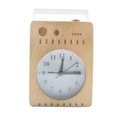 China Children's OEM Wooden Quartz Clock Alarm Stand Clock Table Watch Hanging Clock for sale