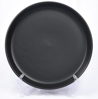 China Sustainable Classic Simple Black Matte Color Glazed Porcelain Dinnerware Sets For Restaurant Home Hotel Bars for sale