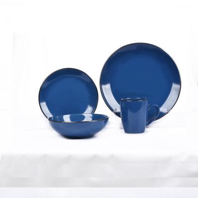 China Sustainable wholesale price color glazed dinnerware sets, dishes&plates, bowls, ceramic dinnerware sets for hotel restaurant home for sale