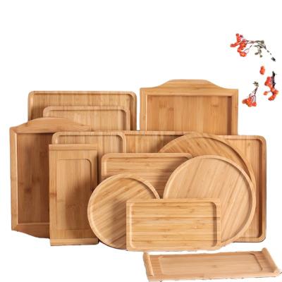 China Factory Supply Eco-friendly Wholesale Wooden Serving Tray, High Quality Bamboo Walnut Wooden Serving Tray, for Cafe Hotel Bar Serving Tray for sale