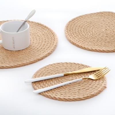 China Viable All Size Available Cheap Price Sea Grass Table Pads, Round Shape Tableware Decoration Place Mat for sale