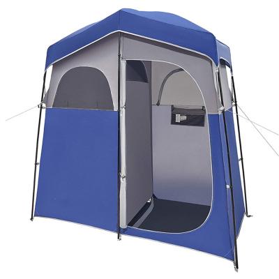 China Diagonal Bracing Type Waterproof Folding shower tent side awning roof top tent  Pop Up double shower tents Outdoor Camping for sale