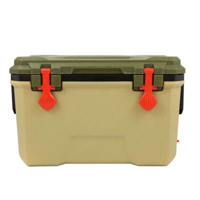 China Insulated New Arrival Wholesale Pu foam 36L insulated plastic ice cooler box for camping & hiking for sale