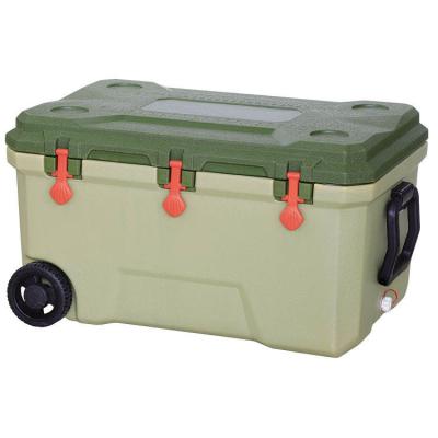 China Insulated Insulated waterproof 145 L Ice chest cooler box with wheels for sale