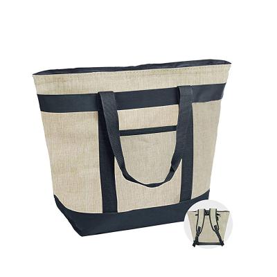 China Thermal Custom Logo Large capacity fabric insulated Cooler Bag portable thermal bag shopping basket Fresh-keeping bag for sale