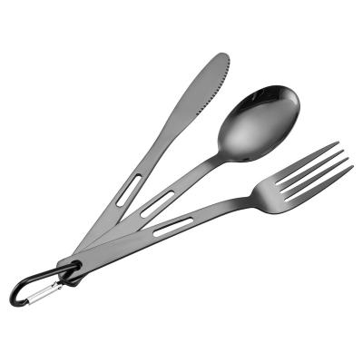 China Sustainable Stainless Steel Tableware western food Knife Fork Outdoor Cutlery Sets for sale