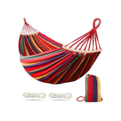 China Adult Canvas Hammock Bed Folding Double Hanging Nylon Wholesale Swing Portable Outdoor Camping Hammock for sale