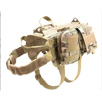 China Wholesale Private Label DETACHED Strap Strong Nylon Pet Accessories Large Non Pulling Advance Tactical Collar Dog Harness K9 Military Dog for sale