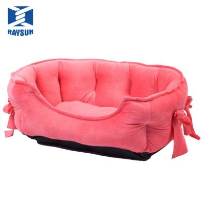 China Sustainable Memory Foam Acrylic Fluffy Dogs Calming Furniture Shark Pet Bed for sale