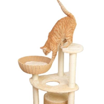 China Wholesale Sustainable Indoor Outdoor Solid Cat Tree House Mouse Cat House Wooden Cat Toy Cardboard Cat House Wooden Climbing Toy House for sale